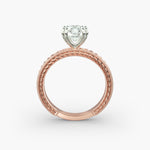 Load image into Gallery viewer, Radiant Cut Lab-Grown Diamond Rope Band Ring with Milgrain | IGI Certified | 10K/14K/18K Gold
