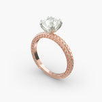 Load image into Gallery viewer, Radiant Cut Lab-Grown Diamond Rope Band Ring with Milgrain | IGI Certified | 10K/14K/18K Gold
