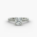 Load image into Gallery viewer, Radiant Cut Lab-Grown Diamond Rope Band Ring with Milgrain | IGI Certified | 10K/14K/18K Gold
