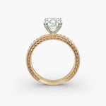 Load image into Gallery viewer, Radiant Cut Lab-Grown Diamond Rope Band Ring with Milgrain | IGI Certified | 10K/14K/18K Gold
