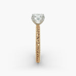 Load image into Gallery viewer, Radiant Cut Lab-Grown Diamond Rope Band Ring with Milgrain | IGI Certified | 10K/14K/18K Gold
