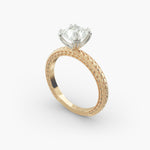 Load image into Gallery viewer, Radiant Cut Lab-Grown Diamond Rope Band Ring with Milgrain | IGI Certified | 10K/14K/18K Gold
