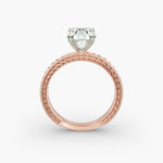 Load image into Gallery viewer, Round Brilliant Lab-Grown Diamond — Milgrain Rope/Cable Band | IGI Certified | 10K/14K/18K Gold
