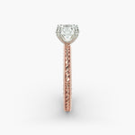 Load image into Gallery viewer, Round Brilliant Lab-Grown Diamond — Milgrain Rope/Cable Band | IGI Certified | 10K/14K/18K Gold
