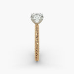 Load image into Gallery viewer, Round Brilliant Lab-Grown Diamond — Milgrain Rope/Cable Band | IGI Certified | 10K/14K/18K Gold
