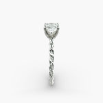 Load image into Gallery viewer, Cushion Lab-Grown Diamond Rope-Style Engagement Ring | Textured Solitaire Design | IGI Certified | 10K/14K/18K Gold
