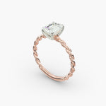 Load image into Gallery viewer, Emerald Lab-Grown Diamond Rope Cable Band Ring | IGI Certified | 10K/14K/18K Gold
