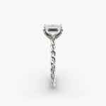Load image into Gallery viewer, Emerald Lab-Grown Diamond Rope Cable Band Ring | IGI Certified | 10K/14K/18K Gold
