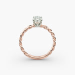 Load image into Gallery viewer, Marquise Lab-Grown Diamond Rope Band Engagement Ring | Solitaire Design | IGI Certified | 10K/14K/18K Gold
