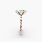 Load image into Gallery viewer, Marquise Lab-Grown Diamond Rope Band Engagement Ring | Solitaire Design | IGI Certified | 10K/14K/18K Gold
