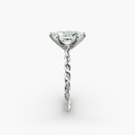 Load image into Gallery viewer, Marquise Lab-Grown Diamond Rope Band Engagement Ring | Solitaire Design | IGI Certified | 10K/14K/18K Gold
