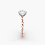 Load image into Gallery viewer, Oval Lab-Grown Diamond Rope Band Engagement Ring | Solitaire Design | IGI Certified | 10K/14K/18K Gold
