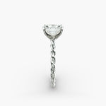 Load image into Gallery viewer, Oval Lab-Grown Diamond Rope Band Engagement Ring | Solitaire Design | IGI Certified | 10K/14K/18K Gold
