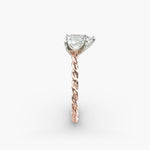 Load image into Gallery viewer, Pear Lab-Grown Diamond Rope-Style Engagement Ring | Unique Solitaire Design | IGI Certified | 10K/14K/18K Gold
