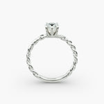 Load image into Gallery viewer, Pear Lab-Grown Diamond Rope-Style Engagement Ring | Unique Solitaire Design | IGI Certified | 10K/14K/18K Gold
