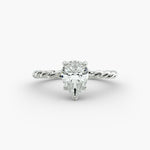 Load image into Gallery viewer, Pear Lab-Grown Diamond Rope-Style Engagement Ring | Unique Solitaire Design | IGI Certified | 10K/14K/18K Gold
