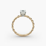 Load image into Gallery viewer, Pear Lab-Grown Diamond Rope-Style Engagement Ring | Unique Solitaire Design | IGI Certified | 10K/14K/18K Gold
