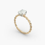 Load image into Gallery viewer, Pear Lab-Grown Diamond Rope-Style Engagement Ring | Unique Solitaire Design | IGI Certified | 10K/14K/18K Gold
