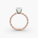 Load image into Gallery viewer, Princess Cut Rope Band Lab-Grown Diamond Ring | 0.50–5.00 Carat | IGI Certified | Yellow, White, Rose Gold
