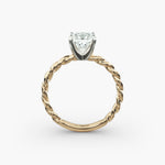 Load image into Gallery viewer, Princess Cut Rope Band Lab-Grown Diamond Ring | 0.50–5.00 Carat | IGI Certified | Yellow, White, Rose Gold
