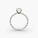 Load image into Gallery viewer, Round Brilliant Lab-Grown Diamond Rope-Style Engagement Ring | Textured Solitaire | IGI Certified | 10K/14K/18K Gold
