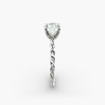Load image into Gallery viewer, Round Brilliant Lab-Grown Diamond Rope-Style Engagement Ring | Textured Solitaire | IGI Certified | 10K/14K/18K Gold
