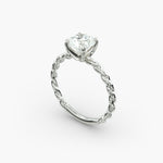 Load image into Gallery viewer, Round Brilliant Lab-Grown Diamond Rope-Style Engagement Ring | Textured Solitaire | IGI Certified | 10K/14K/18K Gold
