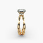 Load image into Gallery viewer, Emerald Lab-Grown Diamond Double Band Ring – Modern Designer Style | IGI Certified | 10K/14K/18K Gold
