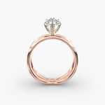 Load image into Gallery viewer, Marquise Lab-Grown Diamond Twisted Double Band Ring – Elegant Designer Style | IGI Certified | 10K/14K/18K Gold
