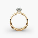Load image into Gallery viewer, Oval Lab-Grown Diamond Twisted Double Band Ring – Contemporary Elegance | IGI Certified | 10K/14K/18K Gold
