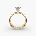 Load image into Gallery viewer, Pear Lab-Grown Diamond Double Band Ring – Chic Designer Look | IGI Certified | 10K/14K/18K Gold
