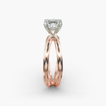 Load image into Gallery viewer, Princess Cut Solitaire Split Shank Lab-Grown Diamond Ring | 0.50–5.00 Carat | IGI Certified | Yellow, White, Rose Gold
