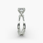 Load image into Gallery viewer, Princess Cut Solitaire Split Shank Lab-Grown Diamond Ring | 0.50–5.00 Carat | IGI Certified | Yellow, White, Rose Gold

