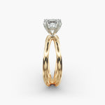 Load image into Gallery viewer, Princess Cut Solitaire Split Shank Lab-Grown Diamond Ring | 0.50–5.00 Carat | IGI Certified | Yellow, White, Rose Gold
