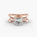 Load image into Gallery viewer, Round Brilliant Lab-Grown Diamond Dual Band Ring – Contemporary Designer Look | IGI Certified | 10K/14K/18K Gold

