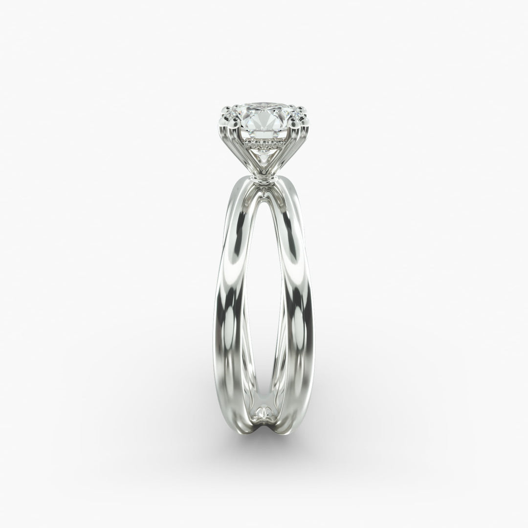 Round Brilliant Lab-Grown Diamond Dual Band Ring – Contemporary Designer Look | IGI Certified | 10K/14K/18K Gold