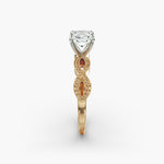 Load image into Gallery viewer, Cushion Lab-Grown Diamond — Milgrain Infinity Band | IGI Certified | 10K/14K/18K Gold
