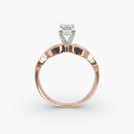 Load image into Gallery viewer, Emerald Cut Lab-Grown Diamond Infinity Twist Ring with Milgrain | IGI Certified | 10K/14K/18K Gold

