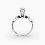 Load image into Gallery viewer, Emerald Cut Lab-Grown Diamond Infinity Twist Ring with Milgrain | IGI Certified | 10K/14K/18K Gold
