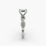 Load image into Gallery viewer, Emerald Cut Lab-Grown Diamond Infinity Twist Ring with Milgrain | IGI Certified | 10K/14K/18K Gold
