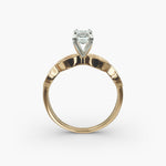 Load image into Gallery viewer, Emerald Cut Lab-Grown Diamond Infinity Twist Ring with Milgrain | IGI Certified | 10K/14K/18K Gold
