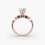 Load image into Gallery viewer, Heart Lab-Grown Diamond Ring – Twisted Milgrain Band | IGI Certified | 10K/14K/18K Gold
