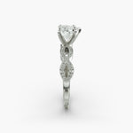 Load image into Gallery viewer, Heart Lab-Grown Diamond Ring – Twisted Milgrain Band | IGI Certified | 10K/14K/18K Gold
