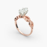 Load image into Gallery viewer, Marquise Lab-Grown Diamond Ring – Twisted Milgrain Band | IGI Certified | 10K/14K/18K Gold
