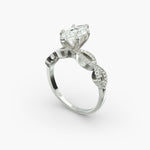 Load image into Gallery viewer, Marquise Lab-Grown Diamond Ring – Twisted Milgrain Band | IGI Certified | 10K/14K/18K Gold
