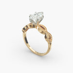 Load image into Gallery viewer, Marquise Lab-Grown Diamond Ring – Twisted Milgrain Band | IGI Certified | 10K/14K/18K Gold
