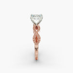 Load image into Gallery viewer, Oval Lab-Grown Diamond Ring – Twisted Milgrain Band | IGI Certified | 10K/14K/18K Gold
