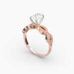 Load image into Gallery viewer, Oval Lab-Grown Diamond Ring – Twisted Milgrain Band | IGI Certified | 10K/14K/18K Gold
