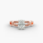 Load image into Gallery viewer, Oval Lab-Grown Diamond Ring – Twisted Milgrain Band | IGI Certified | 10K/14K/18K Gold
