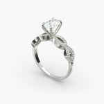 Load image into Gallery viewer, Oval Lab-Grown Diamond Ring – Twisted Milgrain Band | IGI Certified | 10K/14K/18K Gold
